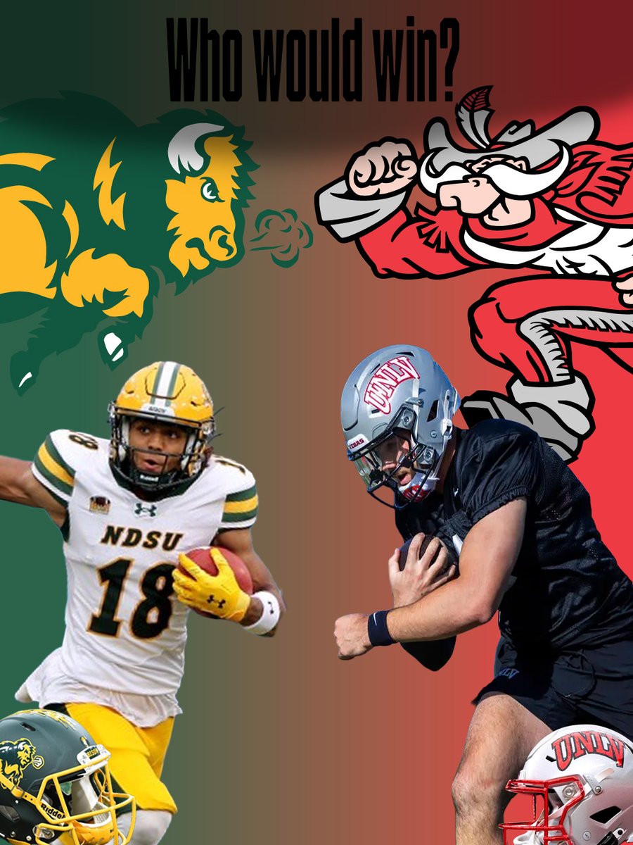 Rebbington's tweet photo. Football Season is nowhere close by but who do you have winning this game? @unlvfootball @NDSUfootball https://t.co/BLbAjURkec