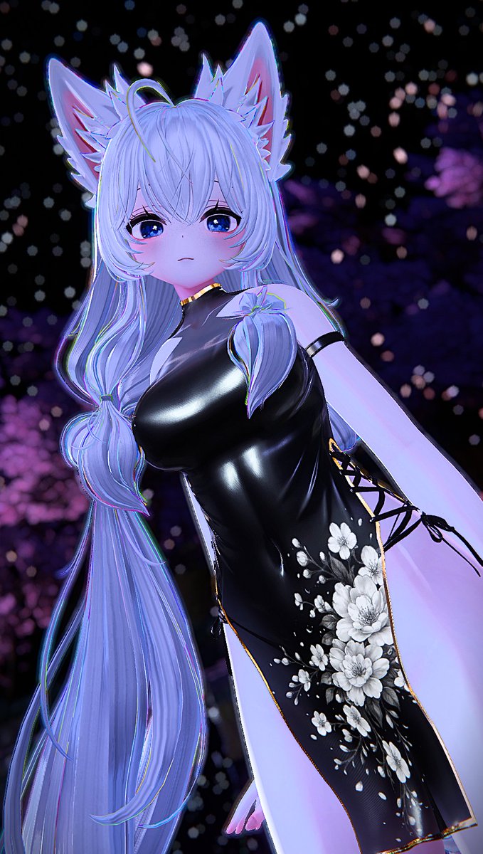 CoffiecatVR's tweet photo. Wanna go for a night walk? #Coffiecat #VRC #Vrchat https://t.co/d8lUoVXKBn