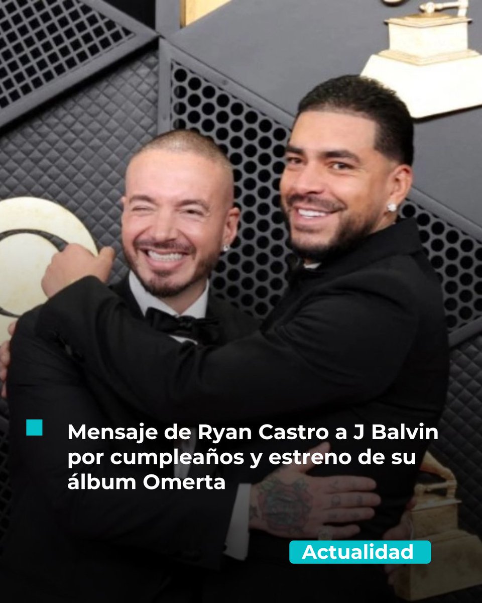 🎂 tinyurl.com/4ydcctm6

🔥 #RyanCastro le envió un mensaje especial a #JBalvin en su cumpleaños 41 💥🎤 además celebraron juntos el estreno de Omerta, su primer álbum colaborativo que marca una nueva etapa en su amistad y música. 🎶✨