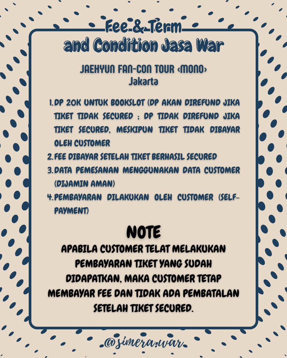 JASWAR TIKET KONSER, FANMEET, ETC๐ง๐ปโโ๏ธ tweet media
