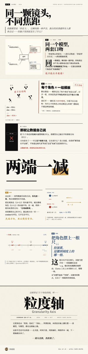 日读论文

Prompt 技巧中的「角色扮演法」，有效，但为啥会有效呢？这篇论文给了一个解释，有意思。

────────

https://t.co/CmevfwCM0b

The Granular...
