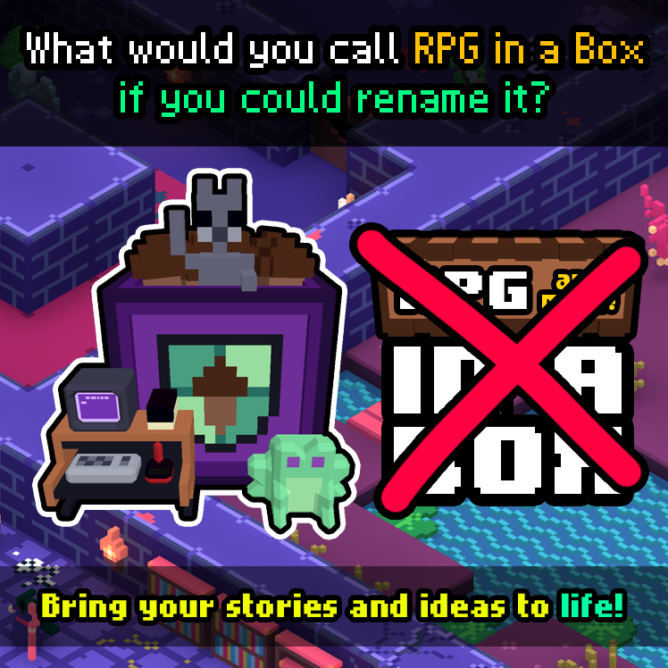 rpginabox's tweet photo. If you could rename RPG in a Box, what would you call it?
#rpginabox #gamedev #indiedev https://t.co/wgyllrOboH