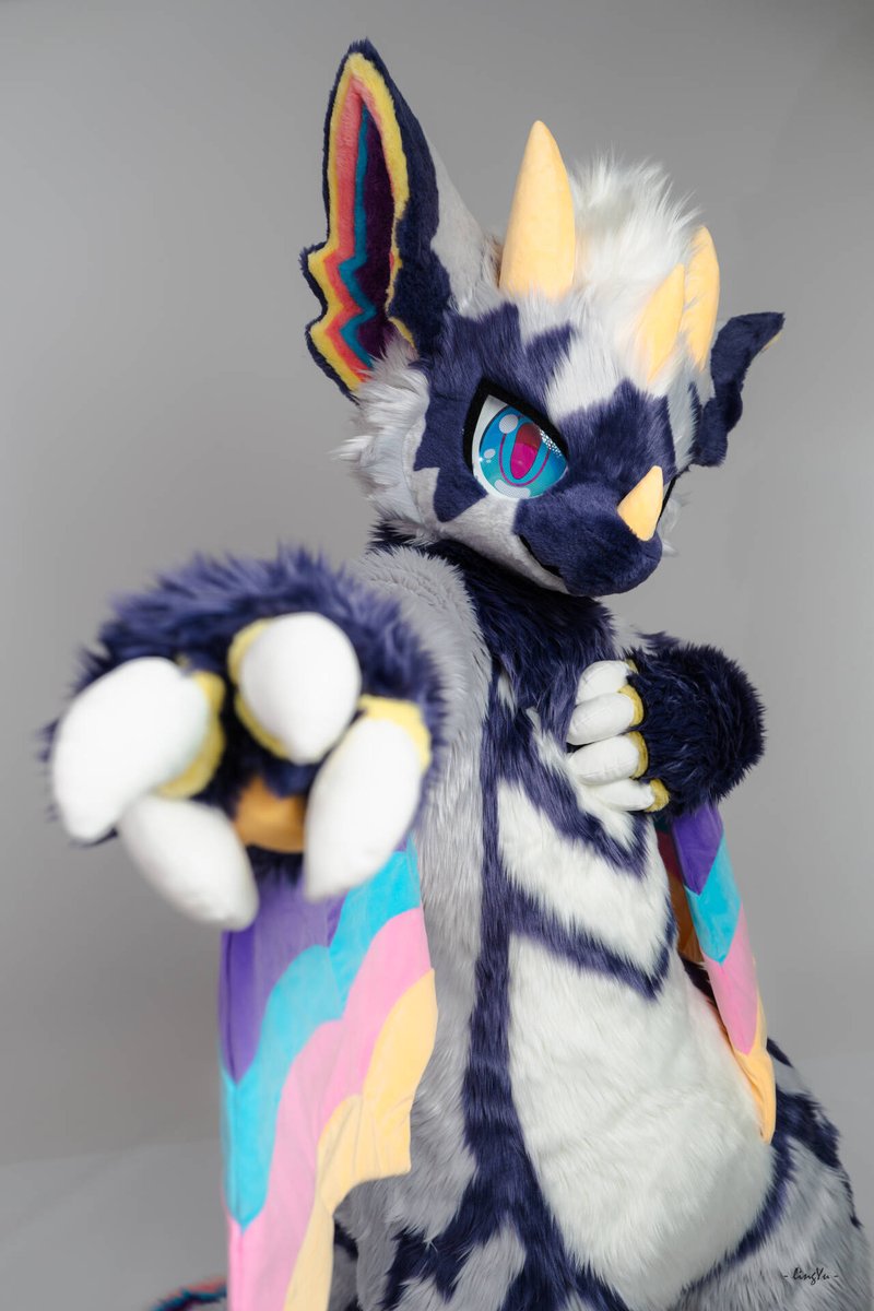 Erratic030's tweet photo. #FursuitFriday
孩子的第一份毛五，谢谢妈咪的辛苦付出和零羽老师的美丽出厂照！

📷：@零羽 
🪡：@萝卜 https://t.co/H8PJ3H2Rlg