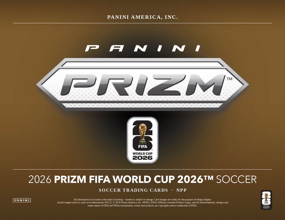 製品情報】 2026年5月以降 発売予定 ⚽ 2026 PANINI PRIZM FIFA WORLD