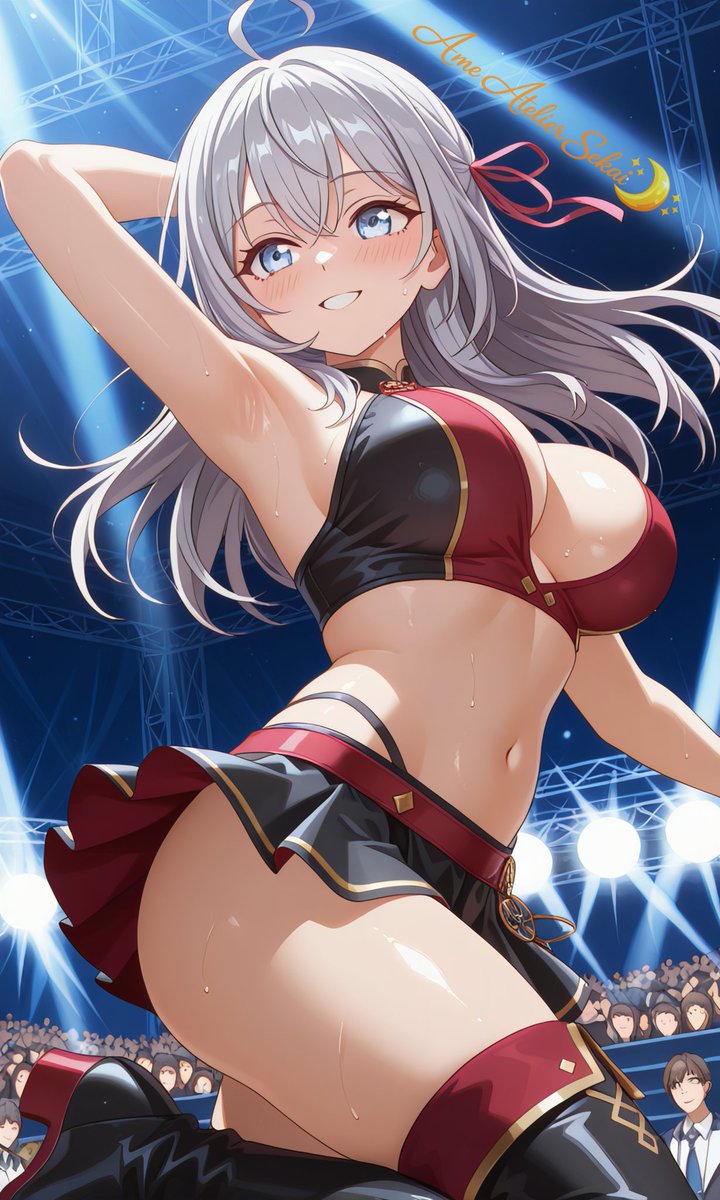 AmeAtelierSekai's tweet photo. "I didn't come here to give a concert... I came here to create an unforgettable memory."
#Alya #Mikhailovna #Kujou #Alisa #Roshidere https://t.co/KCoEYSDEYF
