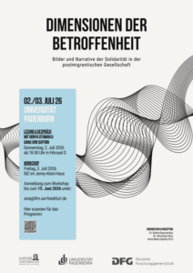 comicoskop's tweet photo. Bilder und Narrative der Solidarität in der postmigrantischen Gesellschaft: Dimensionen der Betroffenheit. 2./3. Juli 2026 Lesung und interdisziplinärer Workshop an der Universität Paderborn https://t.co/UwRUEAw3dd https://t.co/wgaPx7MHAx