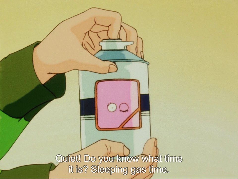 Ochan30's tweet photo. WHY does Ataru have sleeping gas?! No, seriously. WHY?!
#UruseiYatsura #LUM #ThoseObnoxiousAliens #Episode144 #AnimeRetroRewatch @DigiRanma https://t.co/6g5AoCV2ff