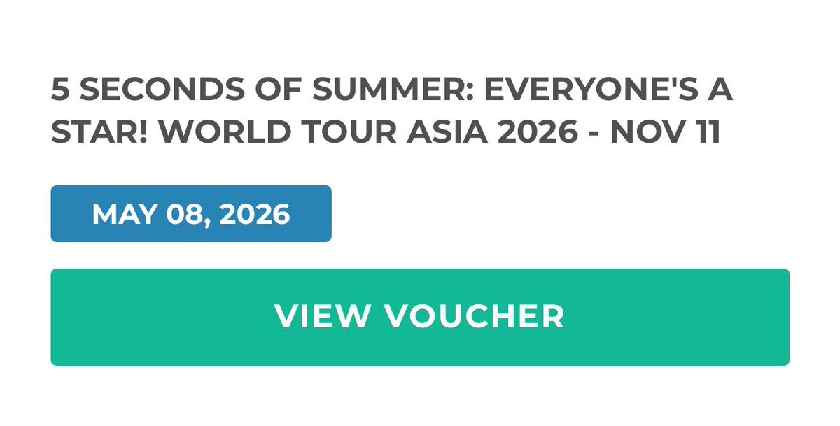 rockwyuta's tweet photo. TICKET SECURED! AFTER 4 DAYS OF TRYING WAAAH I’M SEEING 5SOS 🥹🥹

#5SOSinManila https://t.co/qSNAqtINvj