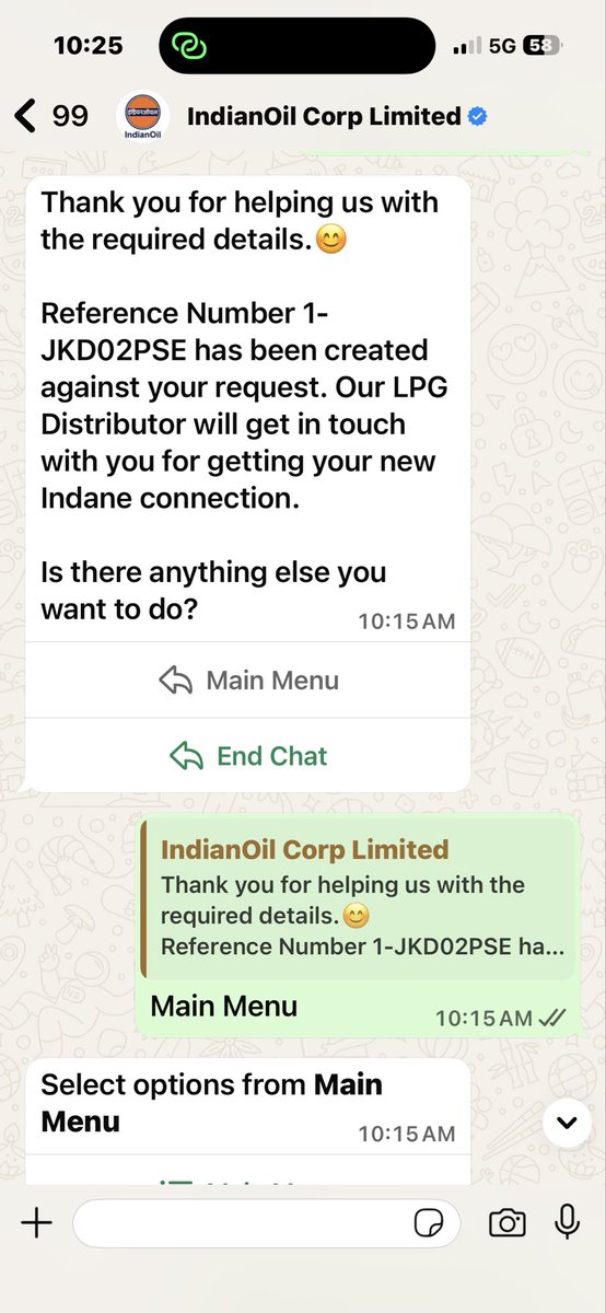 AbhiMech446's tweet photo. @IndianOilcl Every-time i apply for new gas connection through WhatsApp, i get a reference number with assurance the distributor will connect. Not once, i received any call or even message. Pathetic service. @PMOIndia @BJP4India @gupta_rekha https://t.co/nSHnQQ0TIF