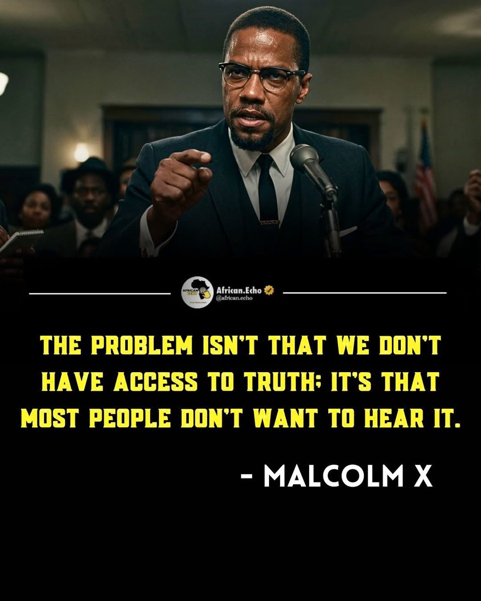 “Malcolm X Warned Us: People Don’t Hate Lies… They Hate Uncomfortable Truths.”

Most people claim they want the truth. But history shows something darker.

The moment truth challenges comfort, identity, religion, politics, or privilege, people often reject it, mock it, or attack