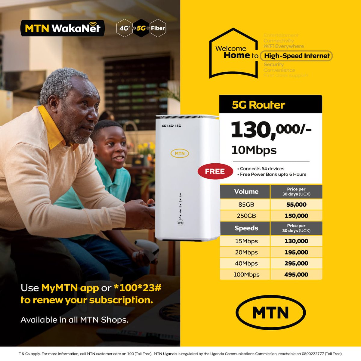 MTN Wakanet fibre internet tweet media