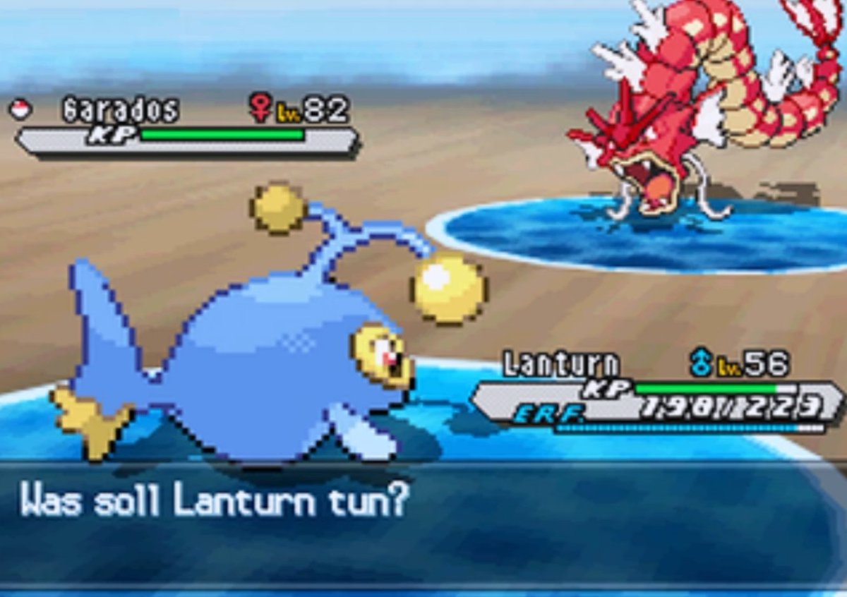 While hunting for the Level 1 Gyarados in the B2W2 Nature Preserve I found a shiny one instead!!! #ShinyPokemon