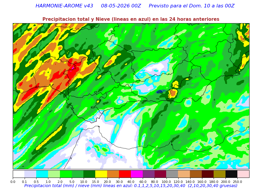 Meteohuelva's tweet photo. ¡Buenos días!

Viendo las previsiones de los modelos para mañana, no sería raro que se activaran avisos por fuertes lluvias en la provincia de Huelva. Por ejemplo, el modelo Harmonie mete más de 30 mm en algunos puntos de la provincia.

Las lluvias se concentrarán en la madrugada y en la mañana del sábado. Por la tarde la situación será mucho más tranquila pero no se descarta algún chubasco. Las lluvias de la madrugada pueden venir acompañadas de tormentas.

El domingo seguiremos con inestabilidad pero menos acusada. Habrá posibilidad de chubascos por la mañana en cualquier punto de la provincia aunque poca cosa en general. Por la tarde, la probabilidad de lluvia es bastante baja.

Las temperaturas seguirán siendo muy bajas, con valores más propios de marzo.