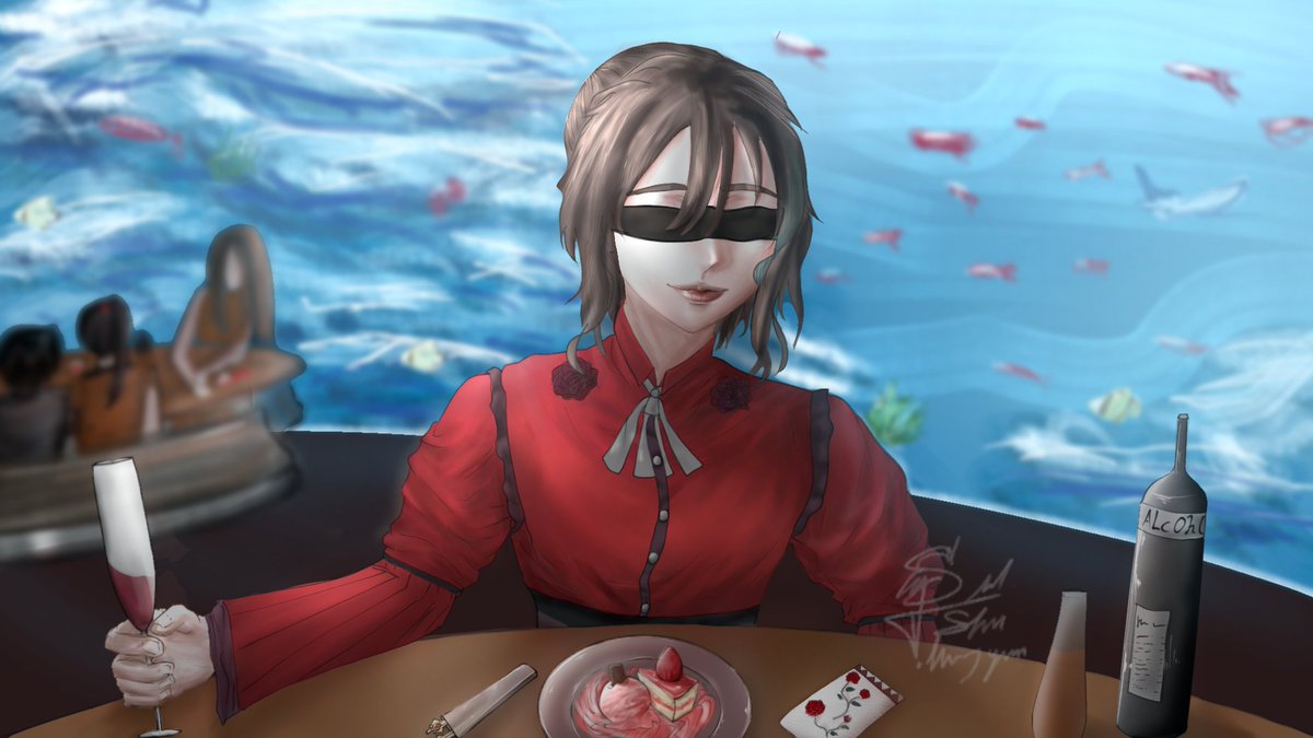 shulingyun's tweet photo. Carol. Aquarium bar🍷

#art https://t.co/PV5zgm4A1G
