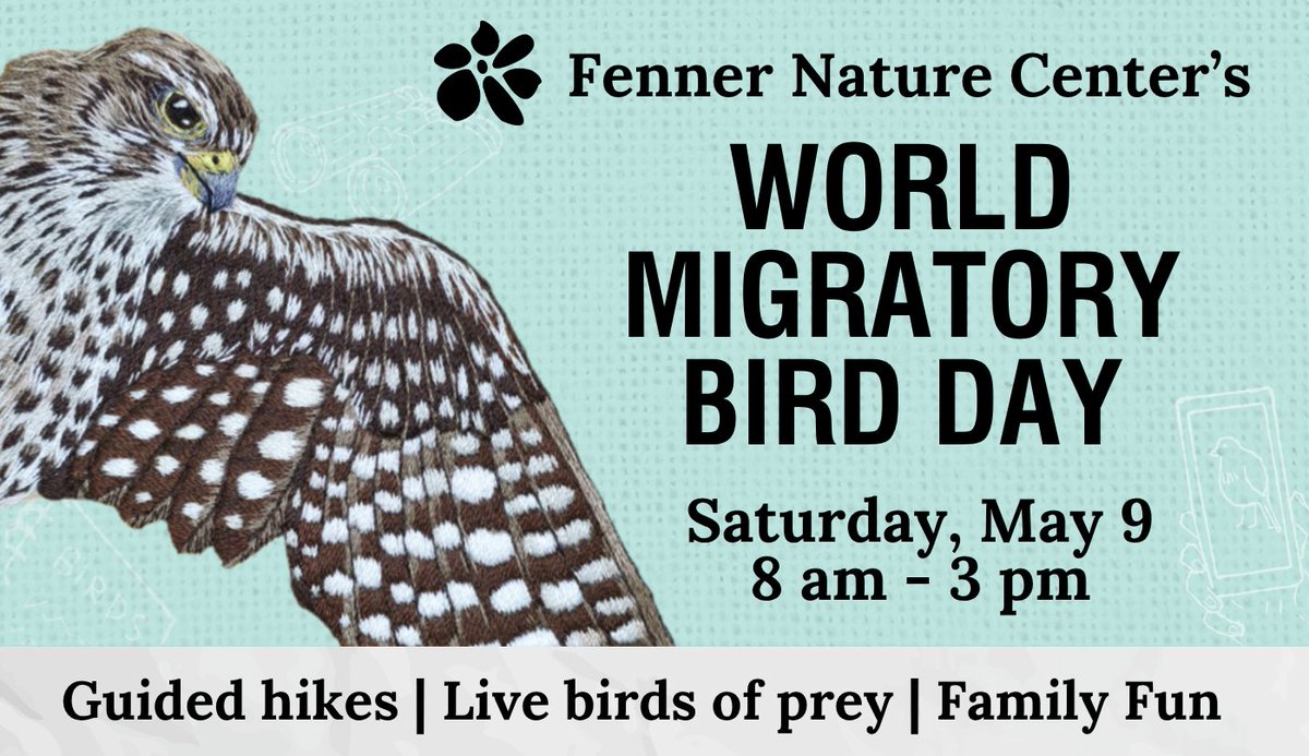 FennerNature's tweet photo. World Migratory Bird Day at Fenner is this Saturday, May 9th from 8 am to 3 pm. Will we see you there? 

Learn more or view the schedule: https://t.co/J7yFz8pu5i https://t.co/O0ZABUeWGT