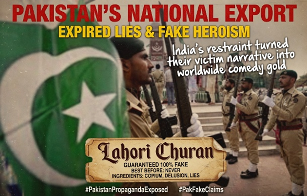 1_Livid's tweet photo. “Lahori churan” Pakistan’s national export of expired lies and fake heroism. India’s restraint turned their victim narrative into worldwide comedy gold. #FakeMarkaEHaq https://t.co/ko8zrQLgYV
