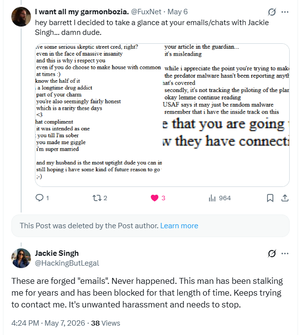 ProjPM's tweet photo. @BylineTimes @FuxNet Damn dude she's accusing you and #DDoSecrets of hosting forged emails, you gonna take that? https://t.co/M28Wqat0VS