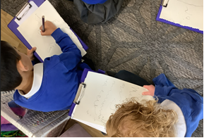 BWPrimary's tweet photo. Listening to Mozart Horn Concerto No. 4, nursery children were moving their body to the music and drawing to record fast and slow tempo. https://t.co/NZNEP7iQ03