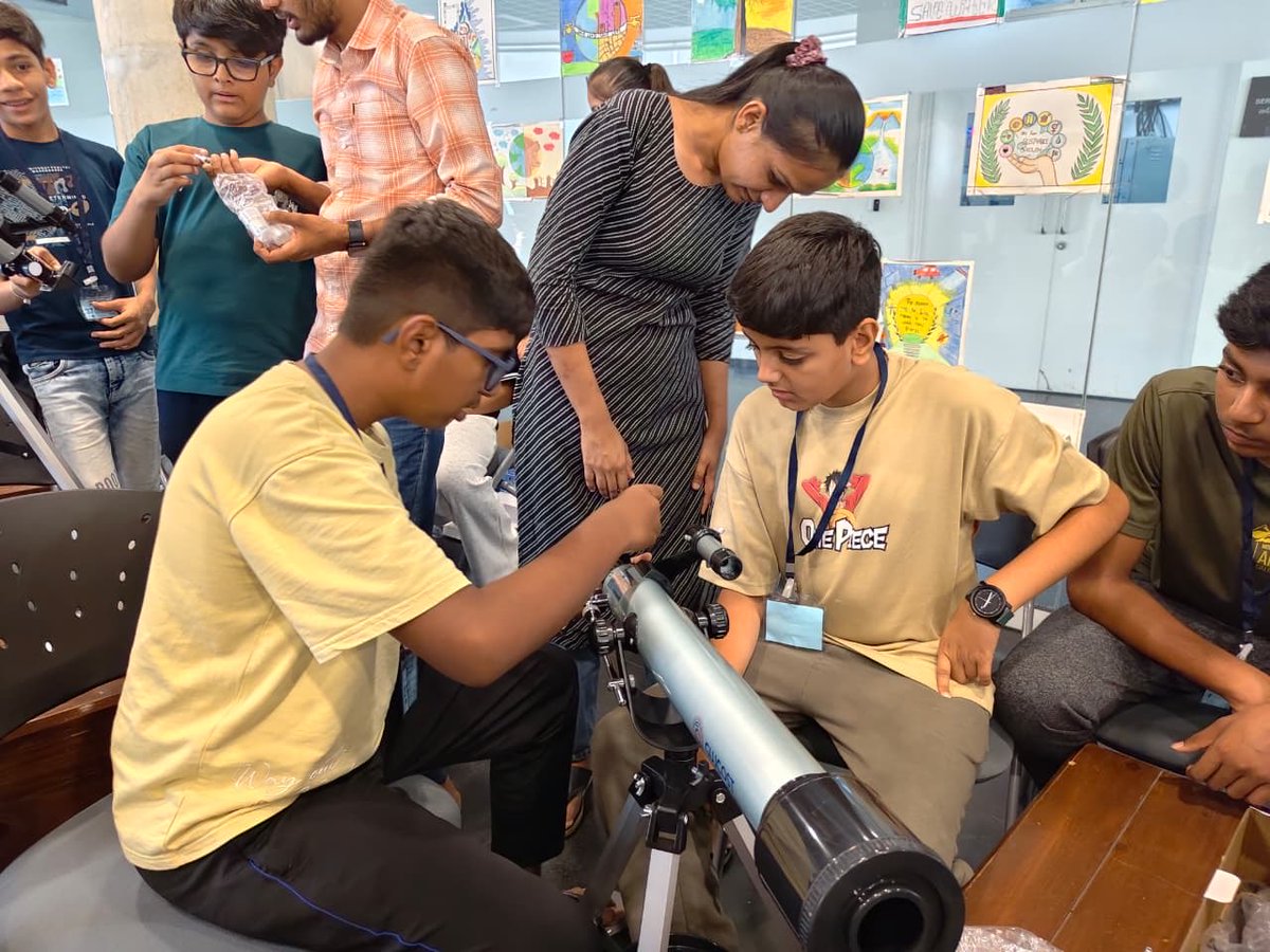 RscBhuj's tweet photo. A look back at an action-packed Day 2 of our Space Science Camp at @RscBhuj 

Kicked off with a Nature Walk at Smrutivan , followed by Telescope Basics and a Hands-on Activity . Ended the day with a memorable Field Trip to Dhordo! https://t.co/LsJI7ZrJQU