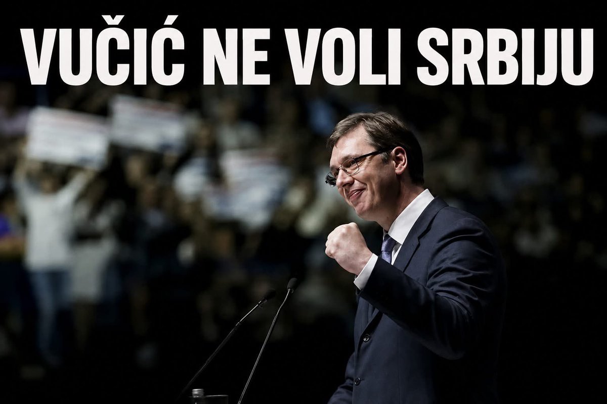 ZeljkoBosk10720's tweet photo. Tekst Stefana Simića…

Naputovao sam se dosta poslednjih godina, gledam i razgledam.
Studirao sam sociologiju, obišao hiljade gradova, sreo ko zna koliko hiljada ljudi.
I uvek isti osećaj imam kada god negde odem i upoređujem - 
Vučić ne voli Srbiju.
Folira da je voli, ali je ne voli.

Da voli Srbiju, drugačije bi se ponašao.
Ne kao iskompleksirani jadnik, nego kao mudar čovek, koga zanima naše sutra.

Kladionice su nam na svakom koraku, ovamo gde šetam ne videh nijednu.

Patriotizam se ne meri brojem zastava, nego količinom dostojanstva u društvu.
Zemlja koju voliš ne pretvara se u večitu vanrednu situaciju.
Onaj ko voli svoj narod, ne troši mu živce od jutra do mraka.
Ne drži ga na ivici nervnog sloma.

Ljubav prema zemlji vidi se i po licima ljudi.
Naš narod je umoran i potrošen.

Ne bi ljudi bežali od televizora, kada ga vide, kao od kazne.

Da je voli, ne bi nas maltretirao Jeremićkama i Vučićevićima u udarnom terminu.
Ne bi je branilo ono najgore što ima, nego ono najbolje.

Ko voli Srbiju, ne pravi od nje tabloid i žutu štampu, nego zajednicu dostojanstvenih ljudi.
Ljubav prema Srbiji ne može da bazdi na jeftin marketing.
Kod njega uvek vidiš kampanju, ne ljubav.

Nema ljubavi tamo gde stalno moraš da glumiš emociju.
Iskrena ljubav se oseća i bez govora.

Patriotizam nije da narod stalno držiš u strahu.

Narod koji se voli ne deli se svakog dana na izdajnike i vernike.
Ko voli narod, ne uništava poverenje među ljudima.
Ljubav prema zemlji spaja,
Podrazumeva da želiš jake ljude, a ne poslušne.
Kada neko voli zemlju, ne tera najbolje ljude da ćute ili odlaze.

Kada voliš narod, biraš najbolje, ne najgore.
Najbolje, ne za sebe, nego za budućnost zemlje.

Ne bi najgori među nama postajali najvidljiviji.

Srbija nije privatna firma, ni bankomat, Srbija će postojati i posle nas.

Ljubav prema zemlji nije kada se sve vrti oko jednog čoveka.

Vučić voli vlast, i sve ono što ide uz nju, ali Srbiju u celini ne voli.

Srbija se ne voli tako što joj svakodnevno spuštaš kriterijume.

Zato sve treba raditi drugačije.

Kako bismo porasli i kao ljudi, i kao narod.

Jer bez onog osnovnog.

A to su ljubav, poštovanje i solidarnost.

I lucidni duh slobode.
Koji ne povija kičmu, nego čuva društvo i ljude oko sebe.

Srbija se voli tako što joj vratiš veru u život.

Ljubav prema Srbiji morala bi da oplemeni prostor.

Ko voli zemlju, ostavlja iza sebe mirnije ljude.
Budi u njima ono najbolje, a ne najgore porive.

Zato ljubav, pa sve ostalo.
A ne sve ostalo, pa ljubav.

Stefan Simic