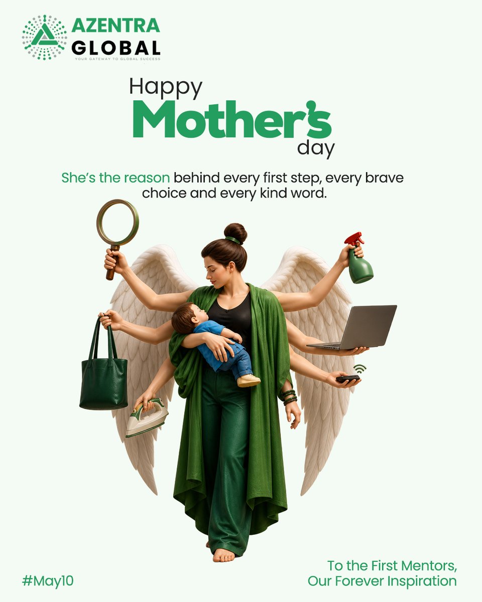 azentraglobal's tweet photo. Happy Mothers Day!
She's the reason behind every first step, every brave choice and every kind word.

#azentraglobal #itcompany #mothersday
[Mothers Day, May 10, women, digital marketing] https://t.co/E7oVDNqGct