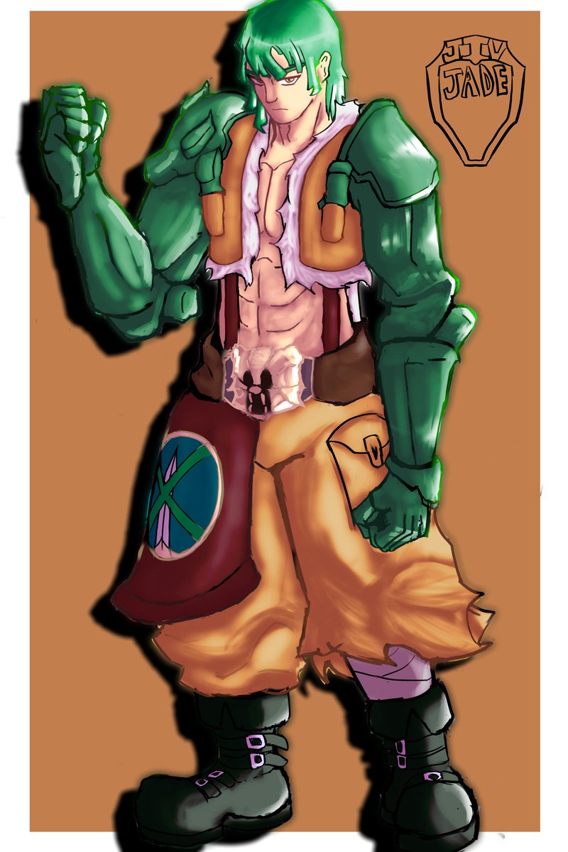 Jiviro_'s tweet photo. I finally finished Jade~! I hope y'all enjoy his new redesign

#Digitalart #original_character https://t.co/C4B2UbsOF7