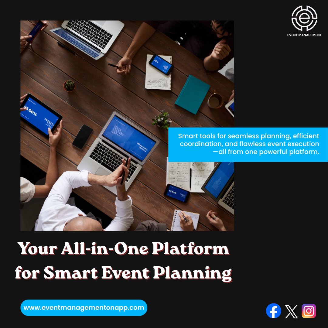 EventManageApp's tweet photo. Make every event organized, efficient, and unforgettable with smart event management solutions. 
Manage Events Anytime, Anywhere!
https://t.co/YvMmShrS7c

#SmartEventPlanning #EventTech #EventOrganizer #BusinessSolutions #Eventmanagementonapp #ProfessionalEvents #EventExecution https://t.co/1BUMyclQon