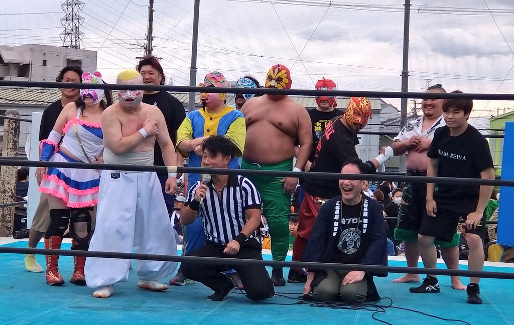 818takeyan's tweet photo. 今年も野崎プロレスに行ってきました。
地元での楽しみです。
#野崎プロレス https://t.co/i45M5dqwU8