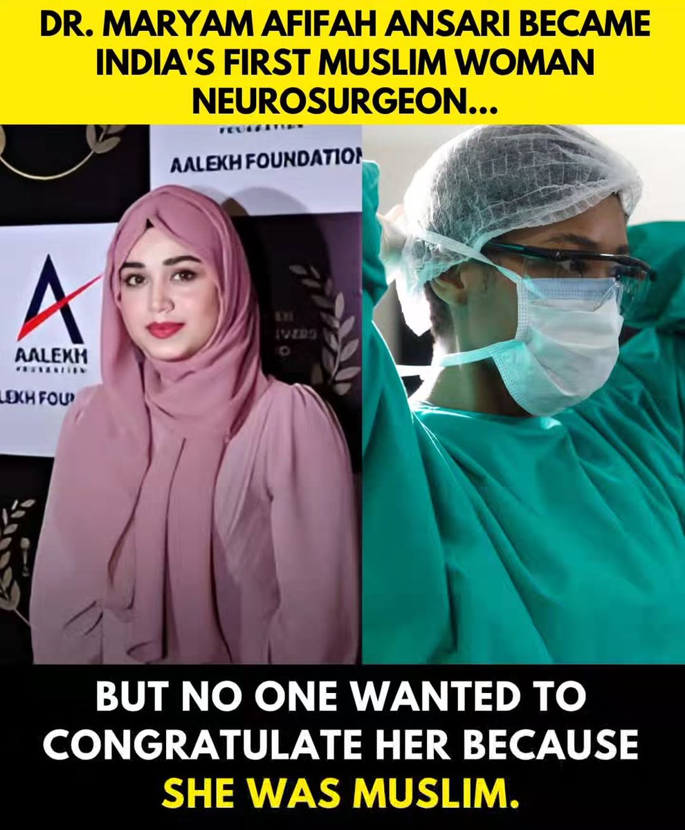 No one want to congratulate her because she's a Muslim.