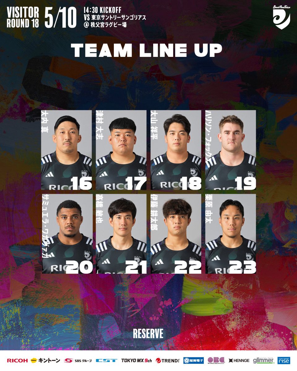 ◤ 𝐌𝐄𝐌𝐁𝐄𝐑 ◢|| 🏆#NTTジャパンラグビーリーグワン 2025-26 第18