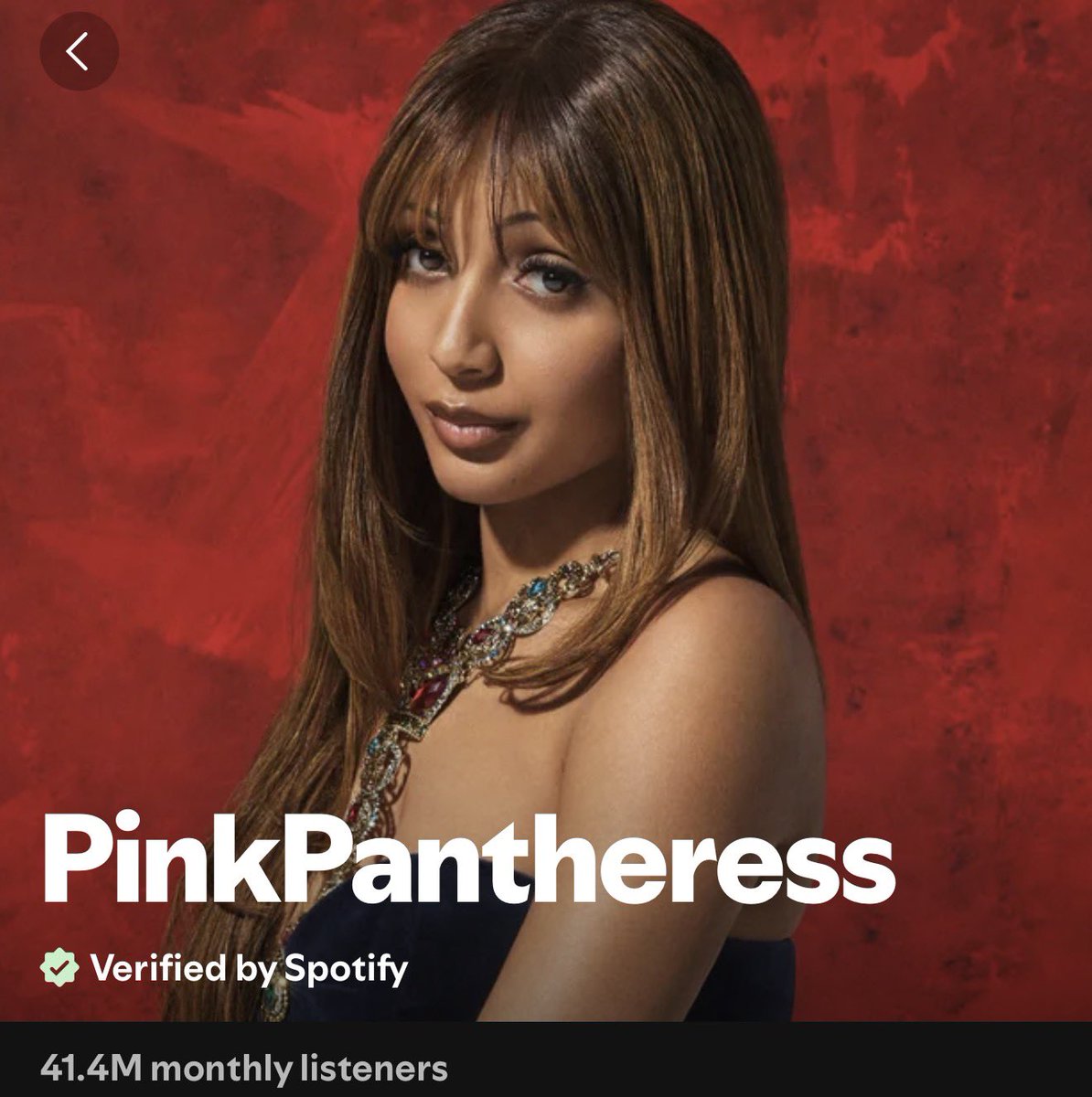 pinkpantheress is verified by spotify for authenticity

this means she does not use ai to create her music while having consistent listener activity with strong engagement