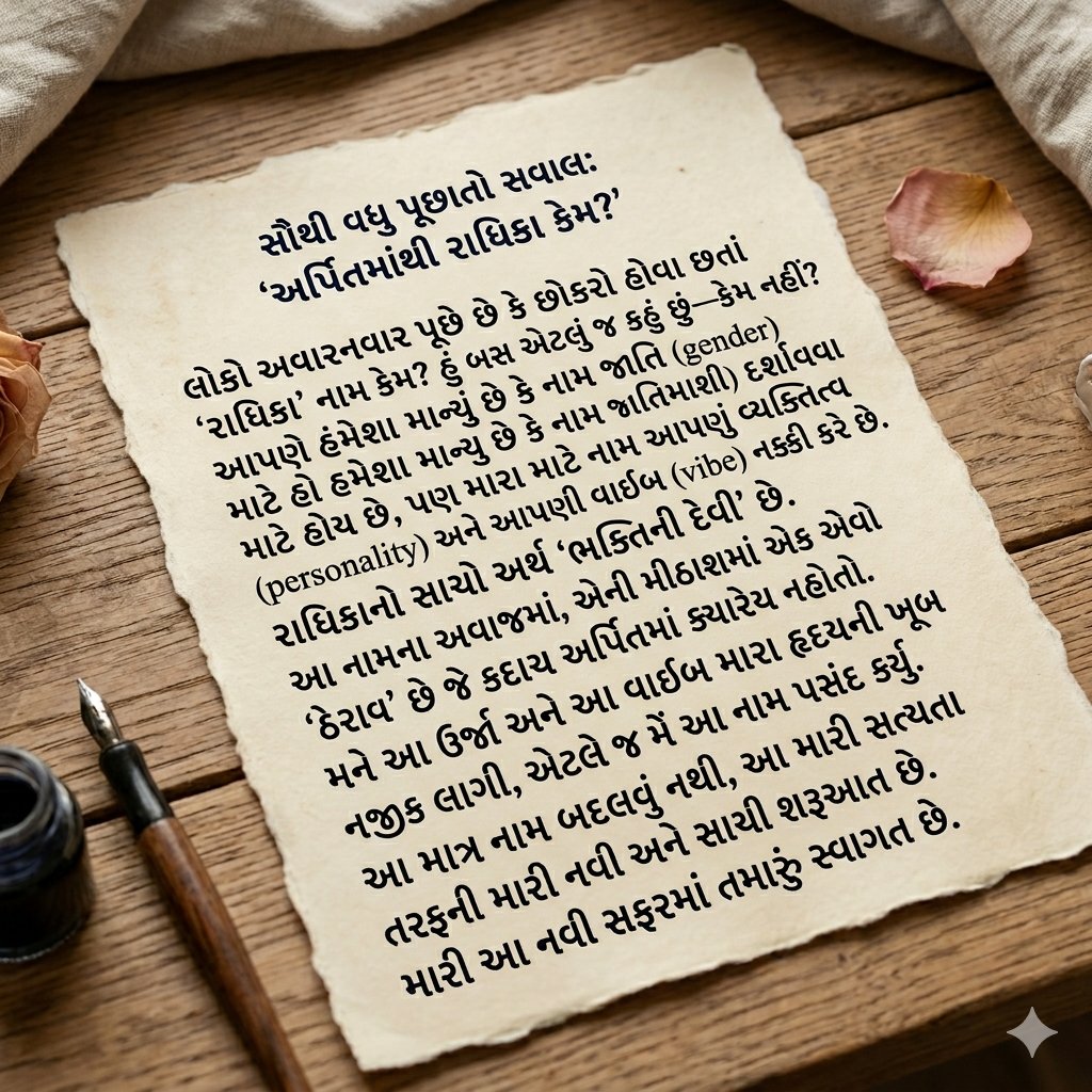 Radhikavlogs's tweet photo. "My Truth: Why I chose Radhika instead of Arpit ✨""The Meaning Behind My Name | Radhika Patil Vlogs"
Why Radhika? Because a name should match your vibe, not just your gender. 🥂 This is my authentic beginning. 🎬
Life isn't about finding yourself; it's about creating yourself. https://t.co/fW1FhlP1Ly