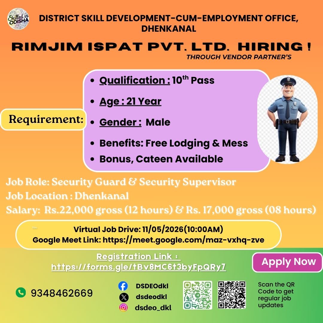 Dist Skill Development cum Employment Dhenkanal tweet media