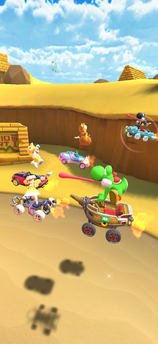 AlvinSa50495218's tweet photo. Cat Mario, Daisy Fairy, Tanooki Rosalina, Yoshi, Toad Tourist, Classic Luigi &amp; Daisy Thai Dress on the Wii Dry Dry Ruins 

#MKTPerfectShot #mario #luigi #yoshi #toad #daisy #princessdaisy #rosalina #princessrosalina #mariokart #mariokarttour #nintendo https://t.co/RRmC53RQ9L