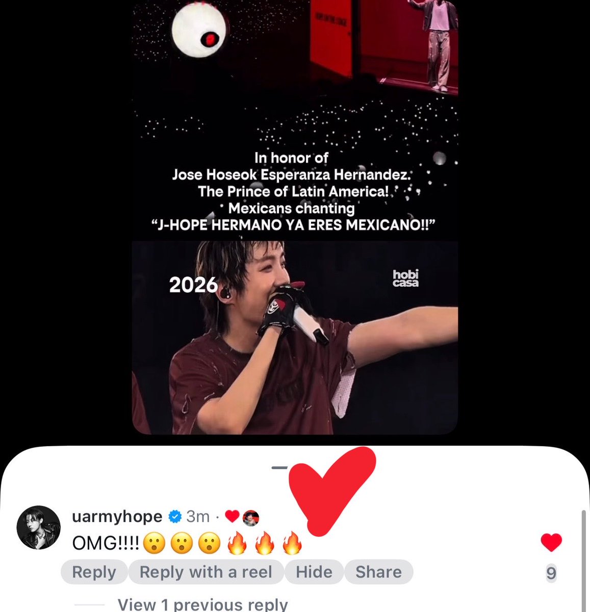 HobiCasa ⊙⊝⊜ARIRANG l🏊♂️🔴 YOUR, MY HOPE💖👟 tweet media