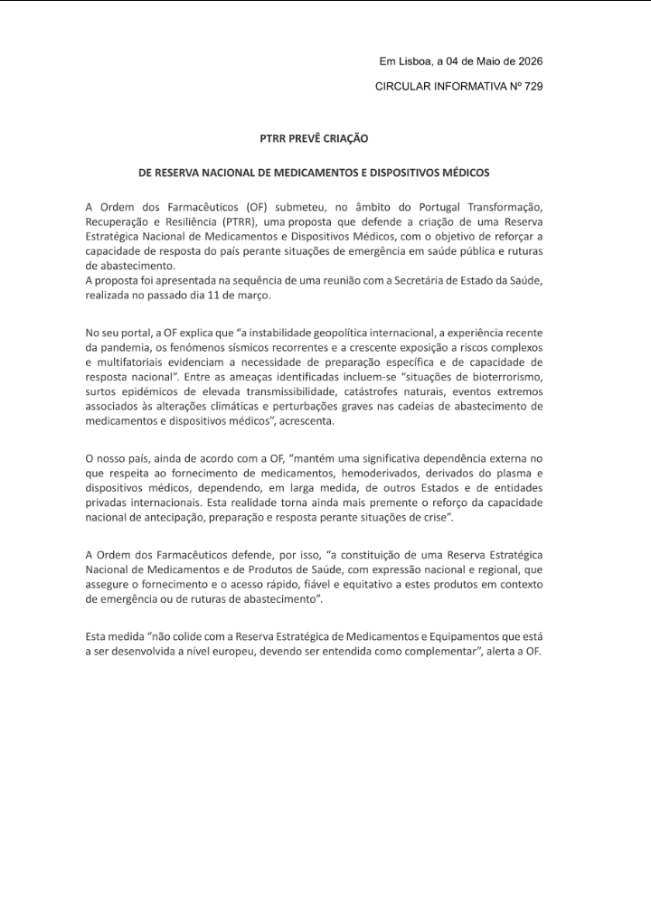 PTRR PREVÊ CRIAÇÃO DE RESERVA NACIONAL DE MEDICAMENTOS E DISPOSITIVOS MÉDICOS.<a href="/TeseradH/">TeseradeHospitalidad</a>
#TeseraDeHospitalidad #contratacionpublicasanitaria