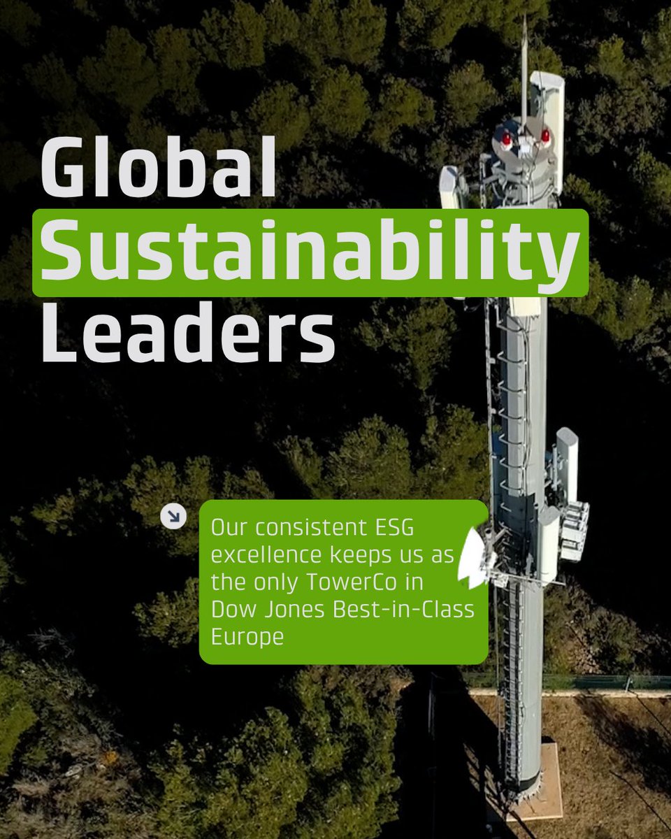 cellnextelecom's tweet photo. Sustainability in connectivity it's part of how the execution and long-term resilience are built.

At #Cellnex, this shows up in day‑to‑day decisions: from how infrastructure is operated to how standards are aligned across Europe.

Our clear roadmap to 2030, focused on energy transition, safe and efficient operations, and climate adaptation, is what allows infrastructure to hold under pressure, and deliver long‑term value.

That’s why #sustainability isn’t an add‑on. It’s a trust signal.

🔗 https://t.co/TkuOxJSX7A