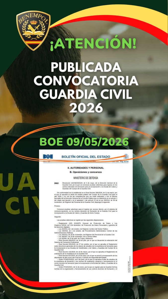 Publicada la convocatoria. ¡A por la 132!💪🏻