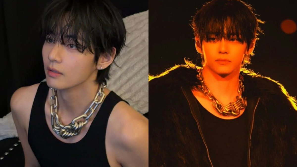 SKPopCulture's tweet photo. "The prince becomes a rockstar?"- Fans in a frenzy as BTS' Taehyung debuts half-blonde hairstyle at Mexico concert after BTS' presidential visit https://t.co/bQOGasxqAz https://t.co/Ns3XStSy4i