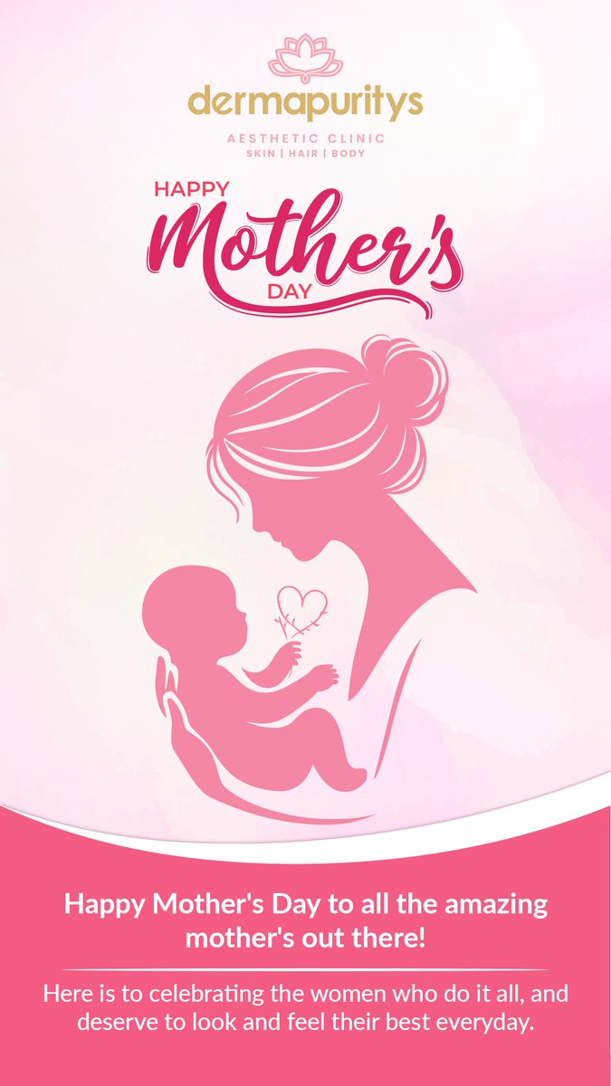 DermaPurity's tweet photo. Happy Mother’s Day to all the amazing moms out there! 🩷

The ones who are always taking care of everyone else,
showing up everyday,
and still managing to do it all.

Today is a reminder that they deserve care too.

Here is to celebrating every mom and making her feel special! https://t.co/GadlZR0XFx