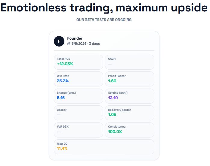 TradeBotEra's tweet photo. BotEra Public Test Era is Live    
Founder's Trading session Day 3    
Follow all metrics live on https://t.co/vfiLXCyl9k https://t.co/1dWCJ9f5wi