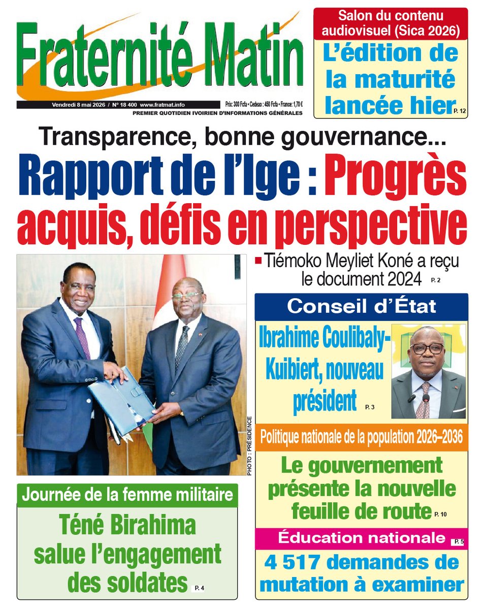 Fraternité Matin tweet media