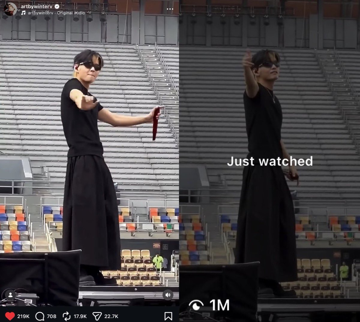1M views for this soundcheck Taehyung