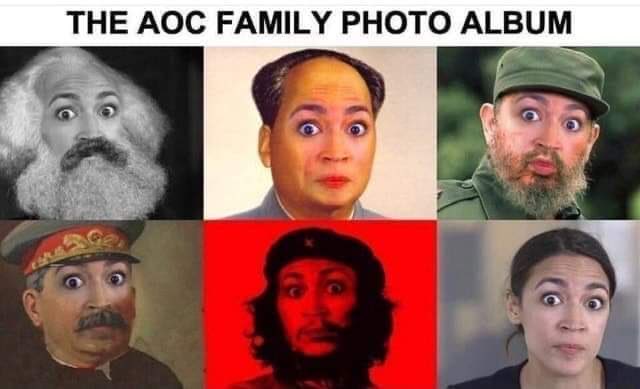 Time4SumAxShun's tweet photo. @elonmusk Your girl AOC's family album is proof yes https://t.co/H7PnyQ7rFF