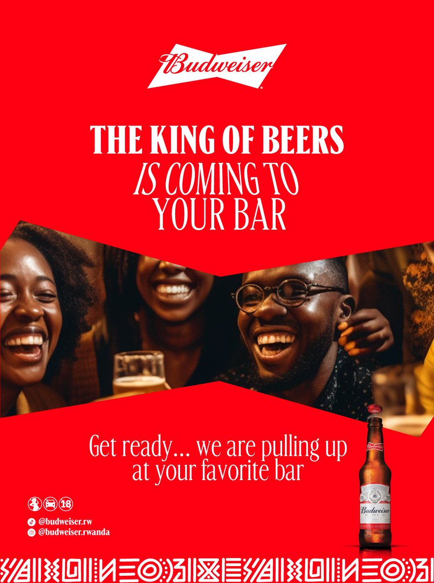 IGIHE's tweet photo. AD: The King of Beers is pulling up ๐บ๐ฅ
Your favorite bar is about to get louder, colder, and way more exciting.
Good vibes, cold Buds & unforgettable moments loadingโฆ ๐
#BudweiserRwanda #KingOfBeers #BarActivation #BudweiserMoments #Turimoo