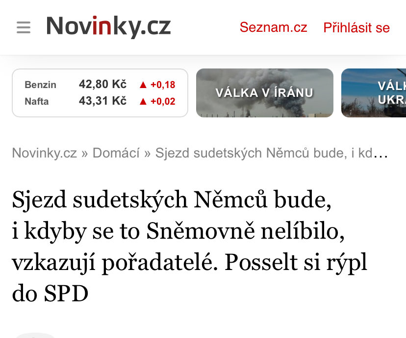 MarcelaMelkova's tweet photo. Sjezd Sudetoněmeckého Landsmanšaftu na území ČR je provokace. Říkám to od začátku. 
A slova mluvčího Posselta to jen potvrzují. 

Nátlakem a relativizací historie ke smíření rozhodně nedojdeme. https://t.co/zrZTur1Bf9
