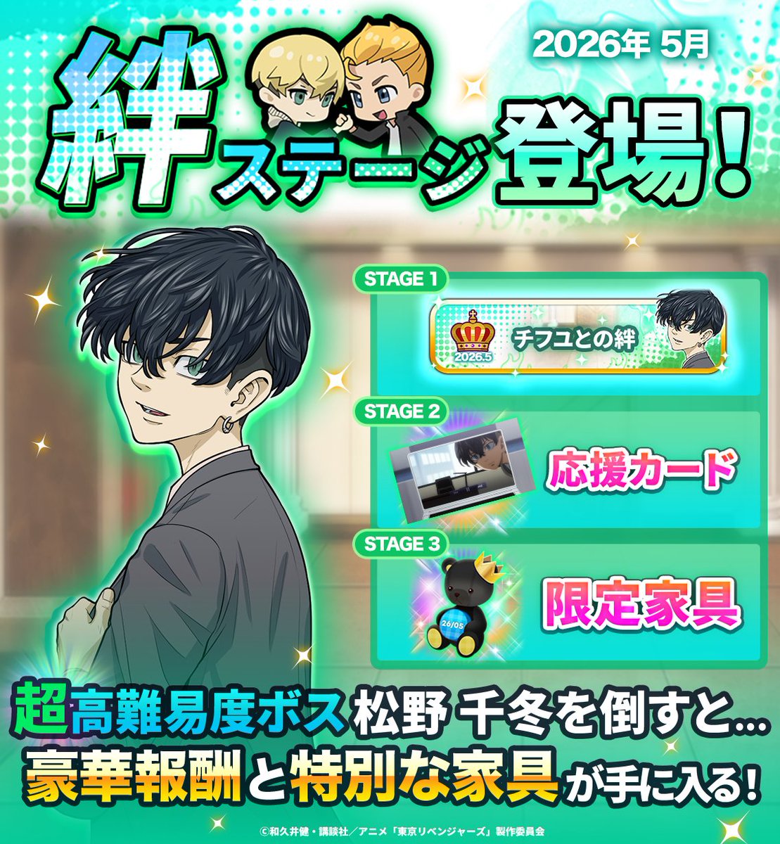 ₊˚ ✧ ‿︵‿୨୧‿︵‿ ✧ ₊˚ 絆ステージ 登場！ 🍀─ ・ ｡ﾟ:⠀｡ﾟ