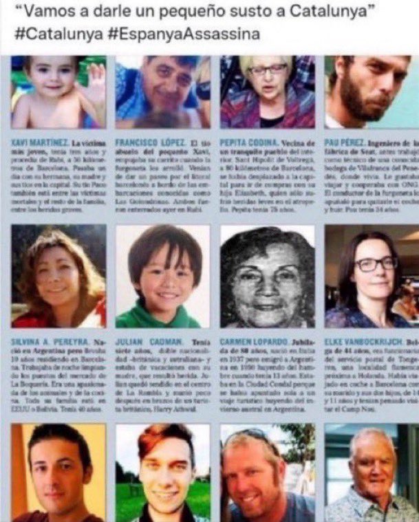 <a href="/capendavant/">||*|| Miquel ||*|| ♐🏴󠁧󠁢󠁥󠁮󠁧󠁿</a> <a href="/govern/">Govern de Catalunya</a> Volem saber la veritat del que va passar el #17agost2017 a Barcelona #TerrorismeDEstat #17Avolemsaber  #NiOblitNiPerdó els que poden i no volen fer res també son CULPABLES!  #17AExigimResponsabilitats