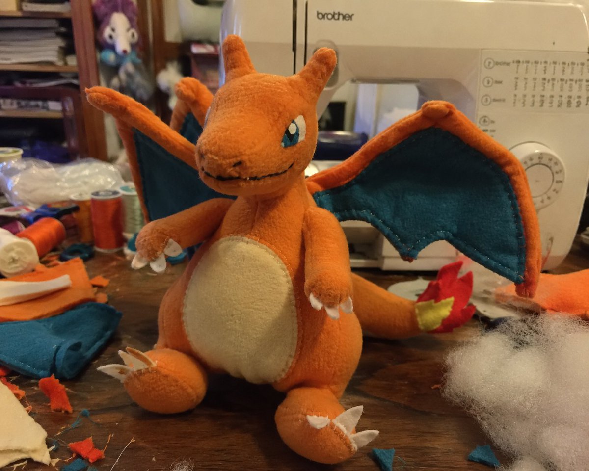 FantomHouseIn's tweet photo. Handmade chaos in its purest form 🔥🧵This Charizard plush came to life one stitch at a time✨ Custom plush commissions are OPEN ✨
DM me if you’d like your favorite character turned into a handmade plush!
#HandmadePlush #Charizard #PokemonPlush #PlushArtist #CustomPlush https://t.co/o3rW2m9Yty