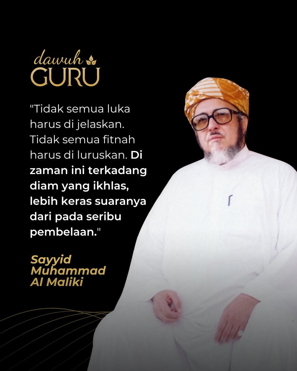 "Tidak semua luka harus di jelaskan. Tidak semua fitnah harus di luruskan. Di zaman ini terkadang diam yang ikhlas, lebih keras suaranya dari pada seribu pembelaan."

Sayyid Muhammad Al Maliki

<a href="/dawuhguru/">Dawuh Guru</a>